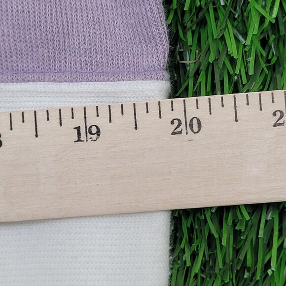 Vintage 90s MOD Blank Stripes Sweatshirt Womens L 20x24 Pink - Picture 4 of 9